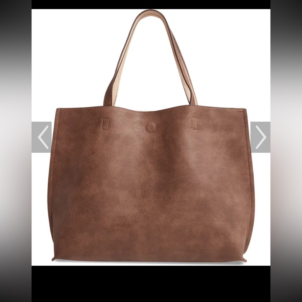 Street Level Faux Leather Tote Bag